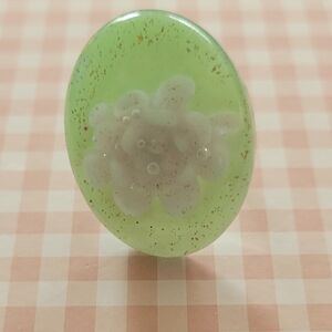 Green And White Succulent Ring